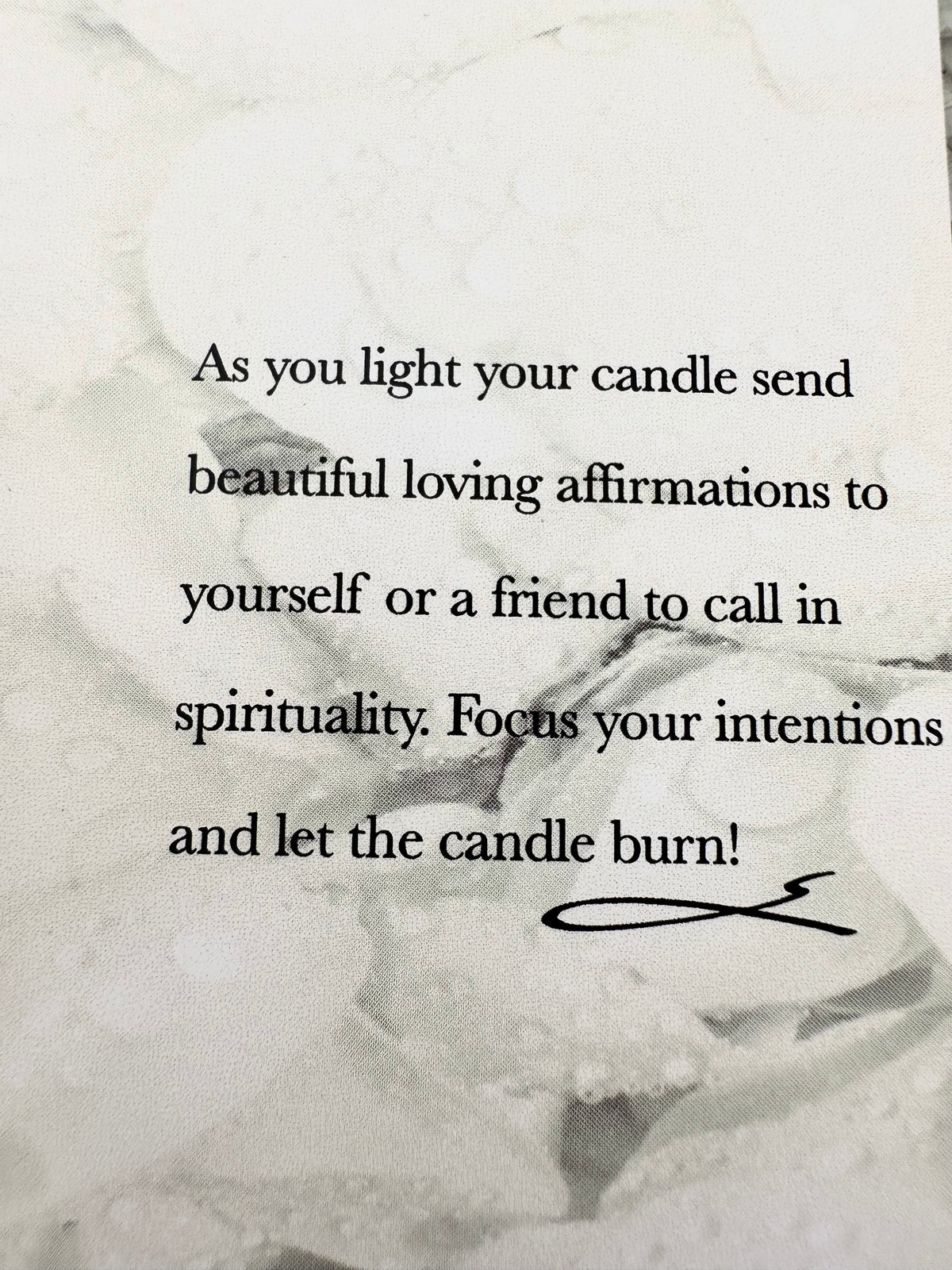 1 x White Spell Candle Gift Card - Letterbox Size