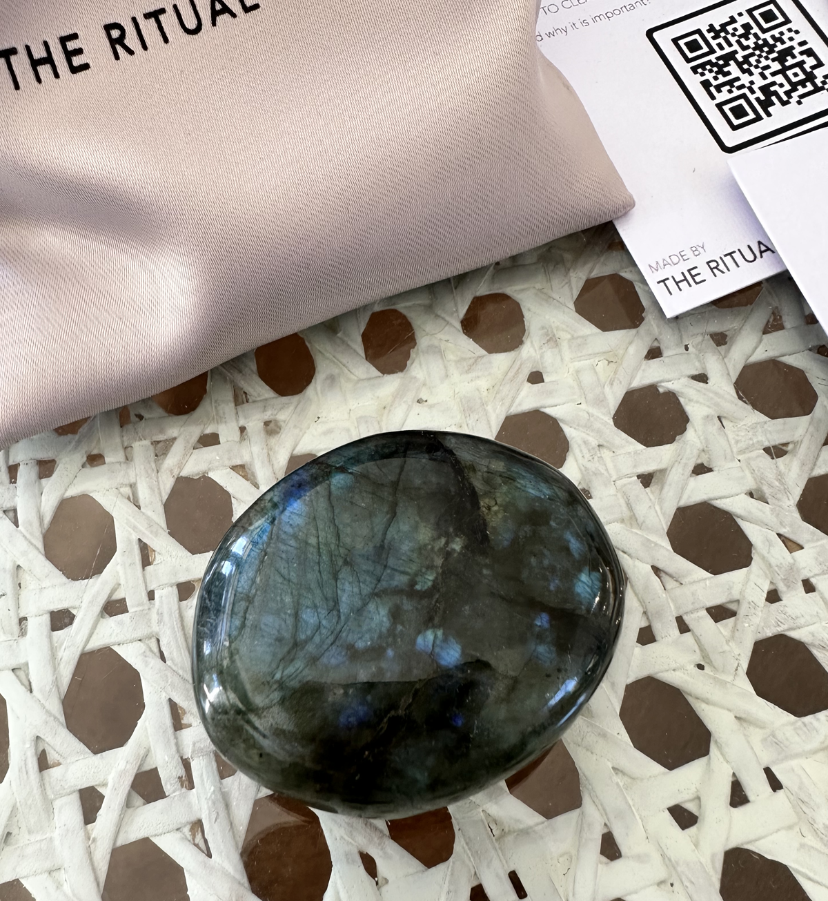 Labradorite Moon Stone ~ Satin Gift Bag