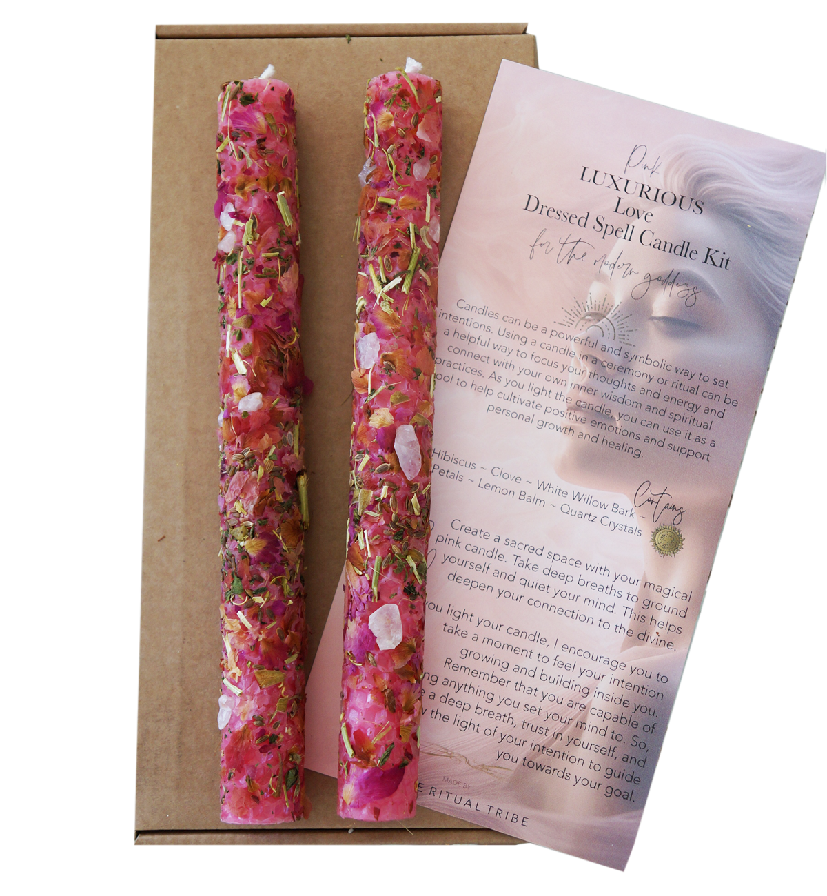 Pink Luxurious Love Dressed Spell Candle Kit | For the Modern Goddess