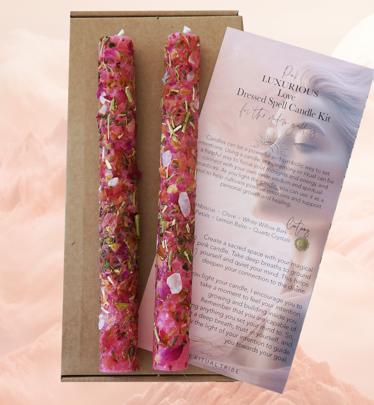 Pink Luxurious Love Dressed Spell Candle Kit | For the Modern Goddess