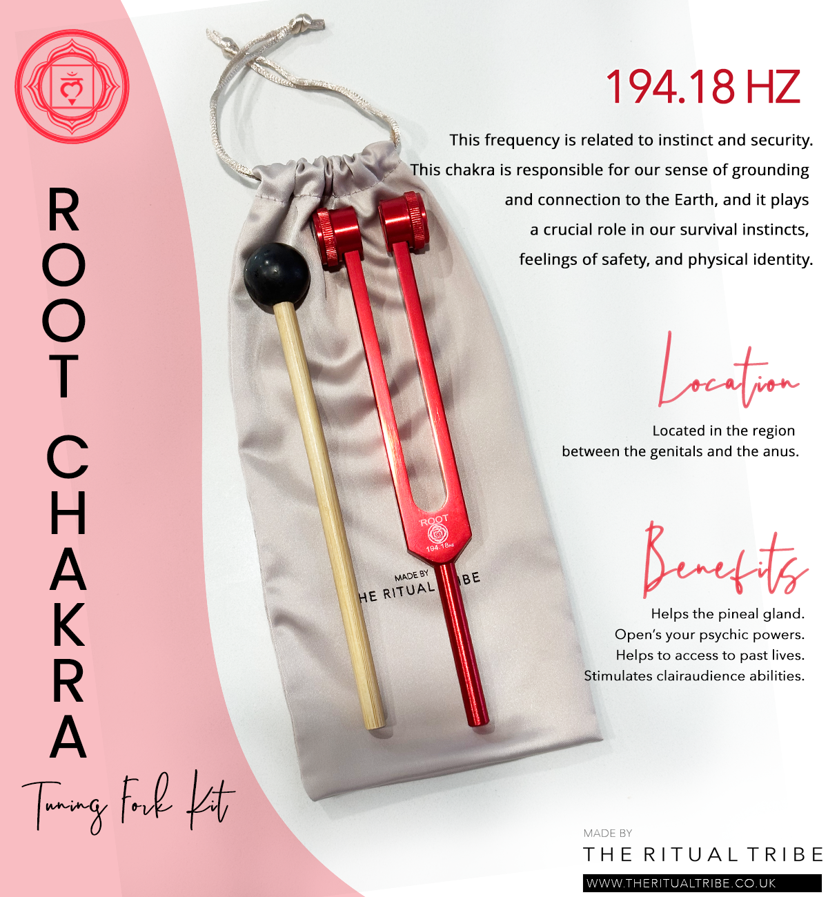 Root Chakra Tuning Fork Kit ~ 194.18 Hz