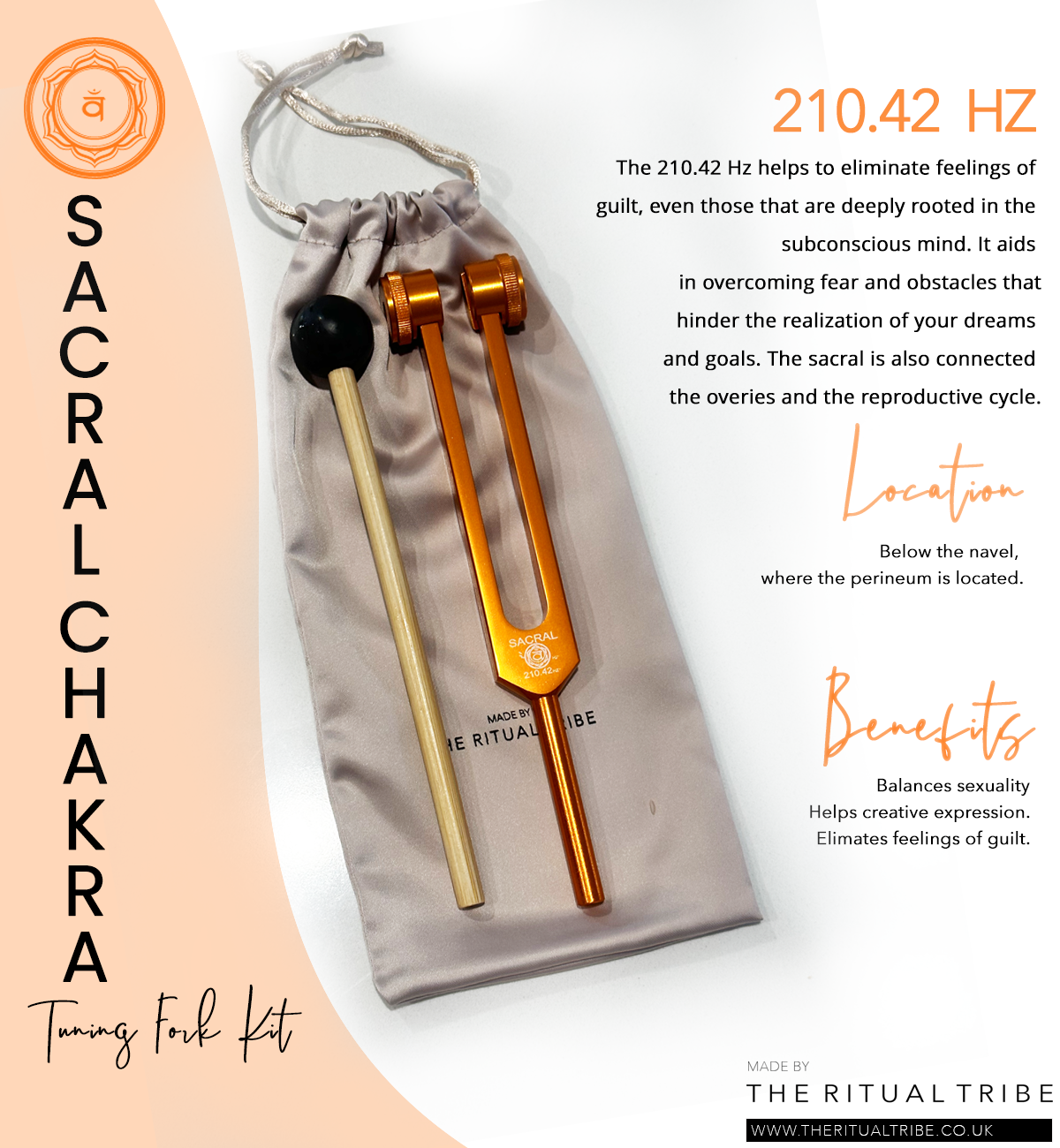 Sacral Chakra Tuning Fork Kit ~ 210.42 Hz