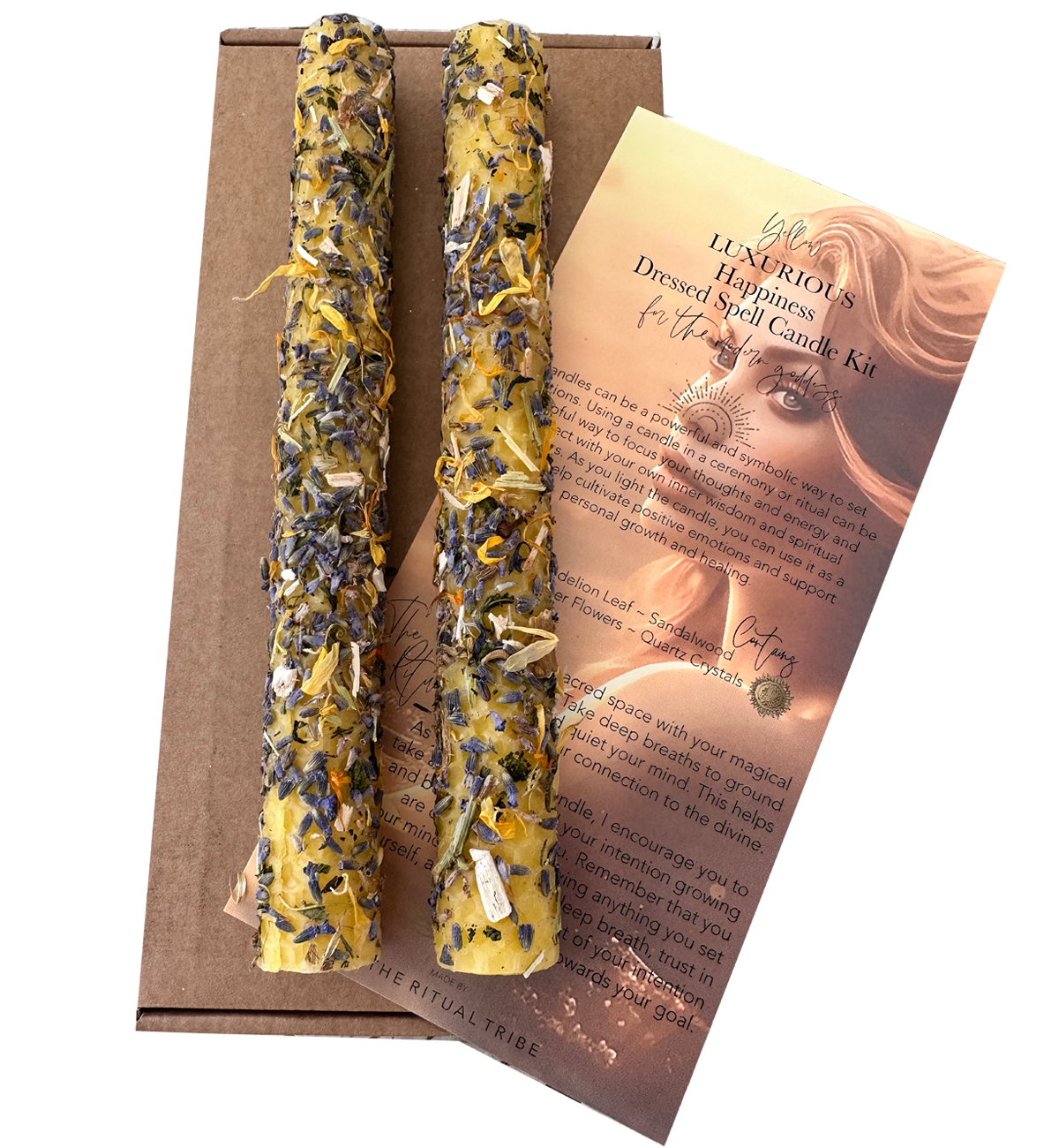 Yellow Luxurious Happiness Dressed Spell Candle Kit | For the Modern Goddess