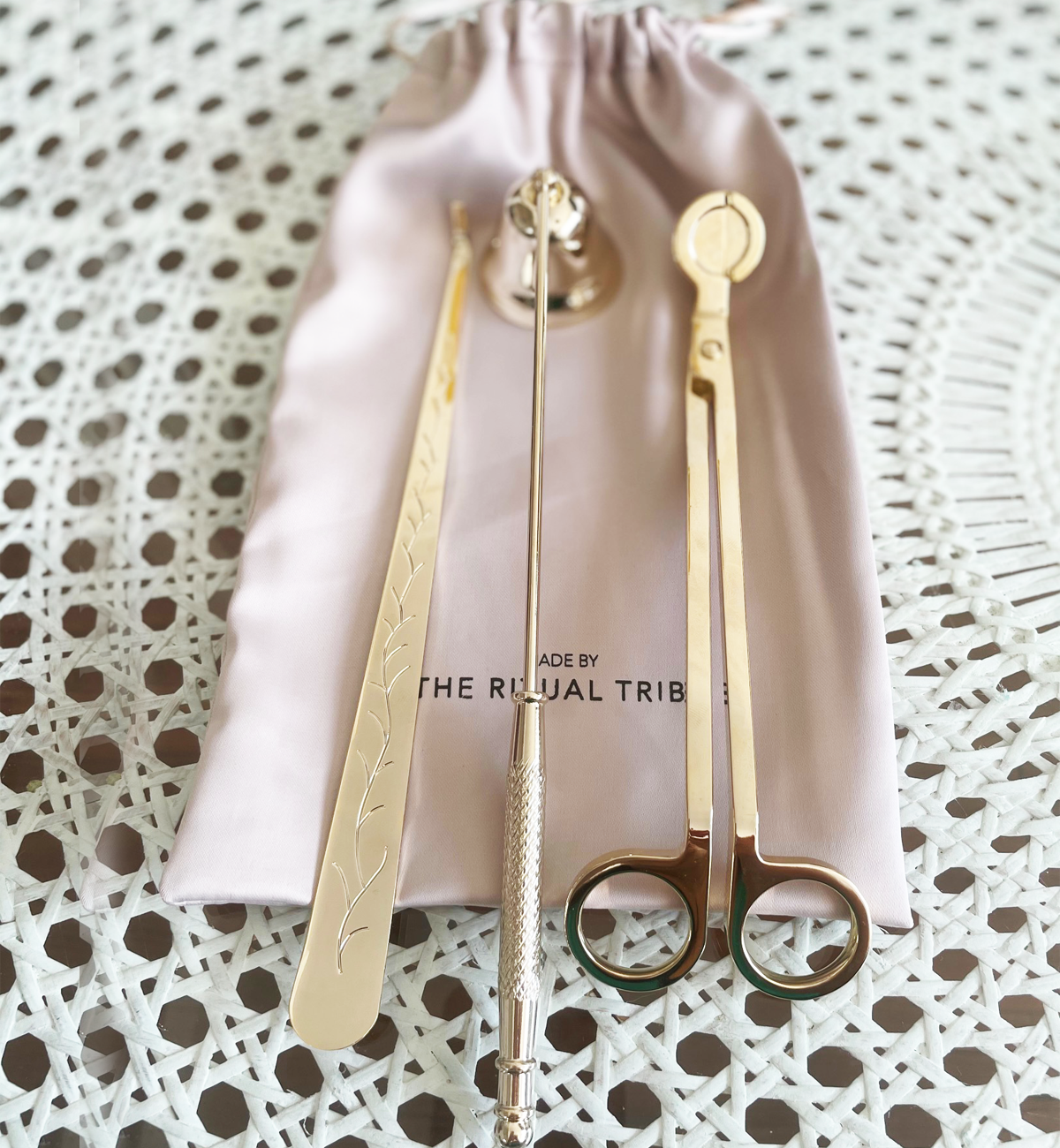 Four Piece Gold Candle Tool Kit