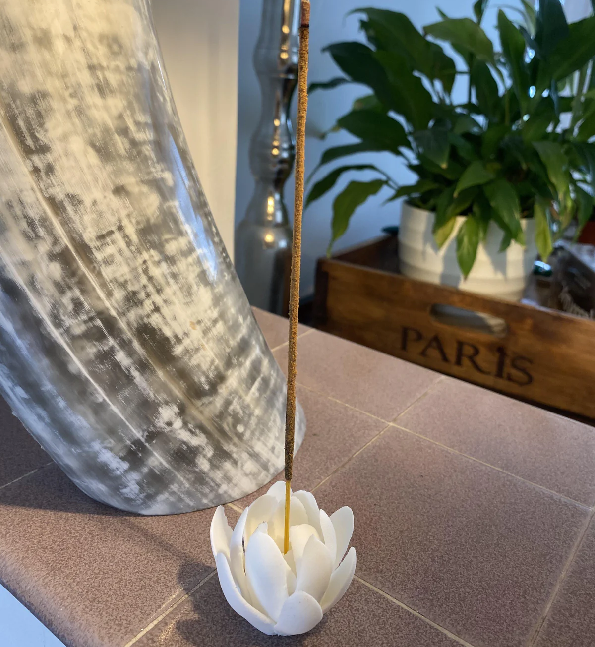 White Lotus Incense Holder - Gift Boxed